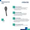 Душевая лейка Milardo Ideal Spa 5F ILS5FBRM18 черный матовый фото 2