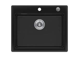Мойка кухонная Kuchenstern Topkeram 60 302KB30 Keraplus, керамический черный