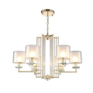 Люстра Crystal Lux NICOLAS SP-PL6 GOLD/WHITE