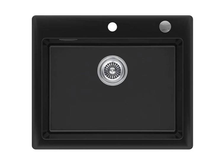 Мойка кухонная Kuchenstern Topkeram 60 302KB30 Keraplus, керамический черный