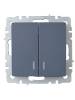 Выключатель 2-клавишный IEK Brite BR-V20-1-10-K35 маренго фото 5