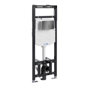 Система инсталляции для унитазов Wasserkraft Alme 15TLT.010.ME.PB03 клавиша черный глянцевый