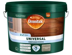 Пропитка защитная для дерева Omnitex Universal скандинавский серый 9 л