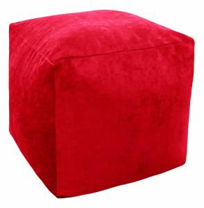 Пуф Dreambag Куб 3913401 красный микровельвет