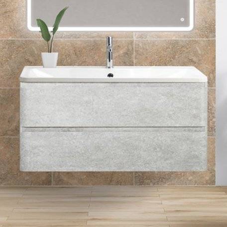 Тумба с раковиной BelBagno Albano 100 подвесная, cemento verona grigio