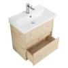 Тумба под раковину Belbagno Neon NEON-600-2C-SO-PB 57.2x34.6x55 Pino Bianco подвесная с двумя выкатными ящиками, с доводчиками фото 3