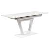 Стол Bradex Home Flame RF 0425 керамогранит белый мрамор, белый 116(155)x80x75 фото 9