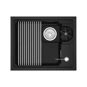 Кухонная мойка Granula Kitchen Space Rinzer 5505RU черный, 55x45