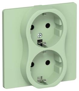 Розетка 2-местная с заземлением IEK Flite FI-R21C-16-K93 фисташковый