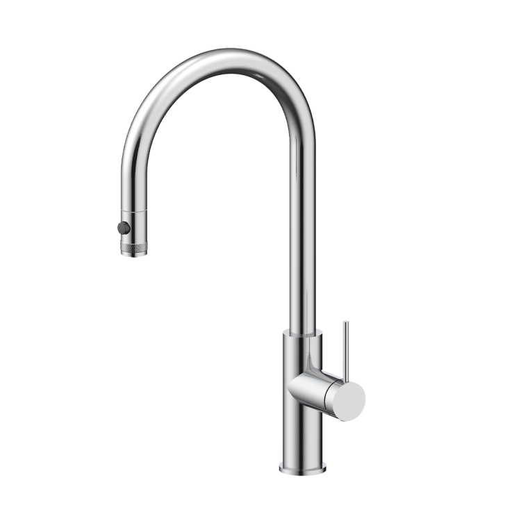 Смеситель для кухни Paulmark Galant Ga213077-BS с выдвижным изливом, брашированная сталь