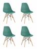 Набор из 4 стульев Stool Group Eames Y801 greyish green X4