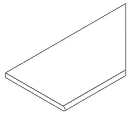 Бордюр Italon Авангард X2 620090001165 Сильвер закругленный правый 30x120