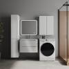 Тумба с раковиной Style Line Бергамо мини 70 подвесная, Люкс Плюс антискрейтч, белый глянец, Раковина Каре Люкс МИНИ 70x35 фото 3