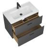 Тумба с раковиной Veneciana Tuscany 80 58065 графит матовый фото 2