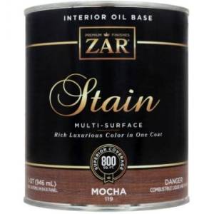 Льняное тонирующее масло ZAR Stain Interior Oil Base 119 Кофе Мокко (Mocha) 0.946 л