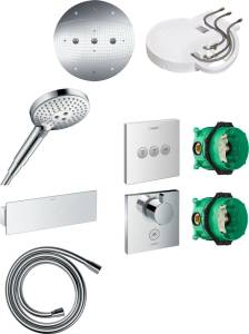 Душевой комплект Hansgrohe Raindance Rainmaker 600 (3 jet) 26117000 + 26530000 + 28272000 + 26456000 + 15761000 + 15764000