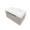 Тумба с раковиной La Fenice Simpla Cappuccino NFNC-01-SIM-C-80-3-80 бежевая матовая, 80 см