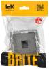Розетка компьютерная RJ45 IEK Brite BR-K10-2-K46 сталь фото 7