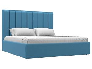 Интерьерная кровать Лига Диванов Афродита 123587 амур голубой, рогожка 180x200