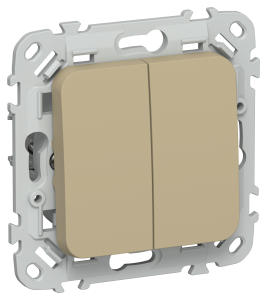 Выключатель 2-клавишный проходной IEK Flite FI-V22-0-10-1-K59 хаки
