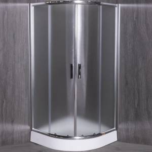 Душевой уголок Esbano ESR-8025 профиль хром, стекло рифленое, 100x100x200