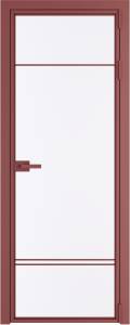 Межкомнатная дверь Profil Doors 4 AX цвет профиля Красный антрацит, стекло безопасное 6 мм монохром белый просветленный 700x2000