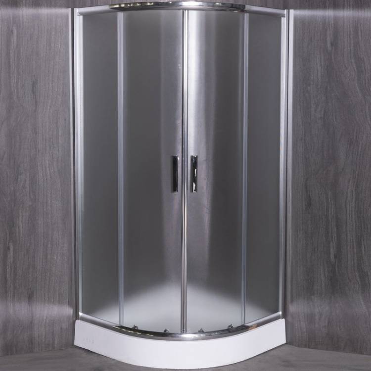 Душевой уголок Esbano ESR-8025 профиль хром, стекло рифленое, 100x100x200