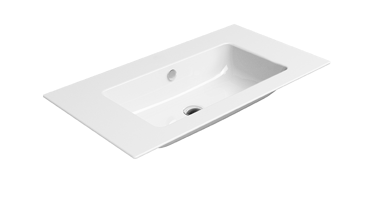 Раковина GSI Pura 8838111 белый глянцевый, 82x46