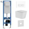 Комплект Iberica Blanca Toledo Alto IB.001M.TLA.231.211 унитаз безободковый, белый, сиденье микролифт, клавиша смыва белый глянцевый
