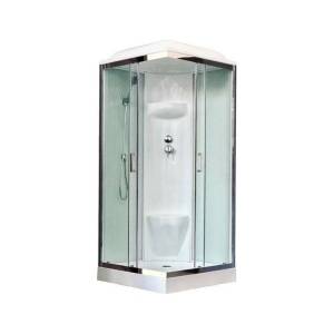 Душевая кабина Royal Bath RB 80HP6-WT-CH с низким поддоном, с сиденьем