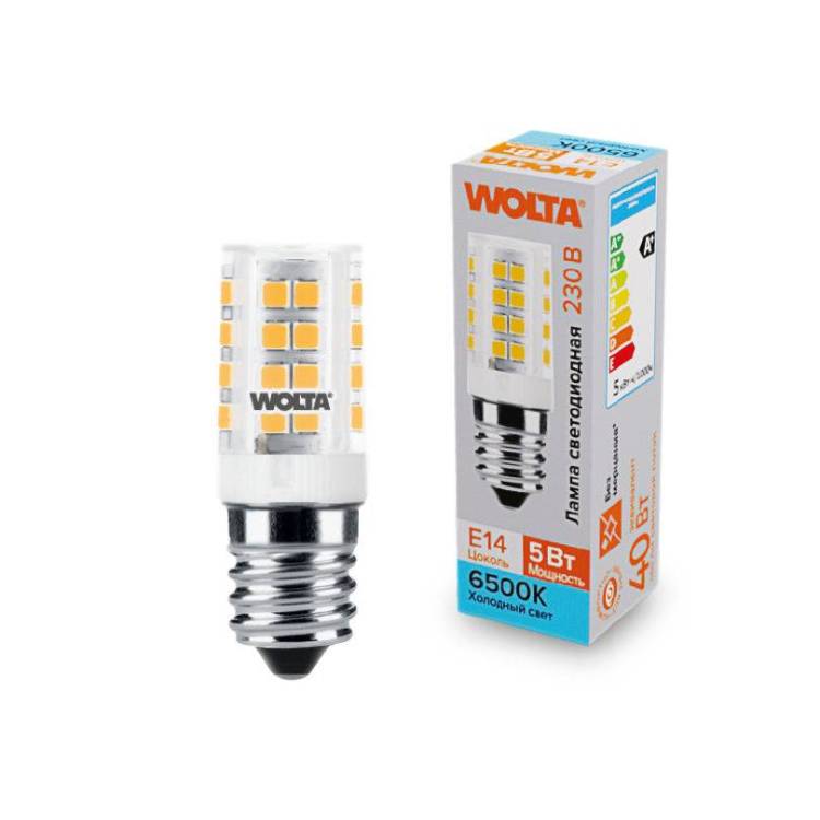 Светодиодная лампа Wolta WSTD-JCD-5W6KE14-C