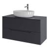 Тумба с раковиной Orange Line Li-100TugMDF+B05-520W графит матовый, 100 см