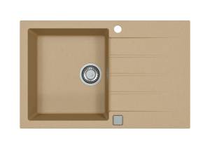 Мойка кухонная Alveus Granital Cadit 20 1132024 Beige - G55 с сифоном, 79x50