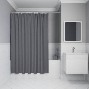 Штора для ванной Iddis Decor DL03P18i11 полиэстер, 200х180, серый