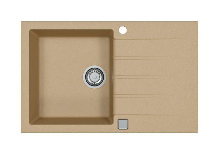 Мойка кухонная Alveus Granital Cadit 20 1132024 Beige - G55 с сифоном, 79x50