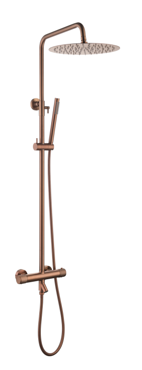 Душевая стойка Boheme Uno 468-T-CB с термостатом, Copper Brushed