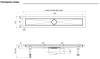 Душевой лоток Timo Drain System DS230209/01 двухсторонняя решетка, сатин фото 3