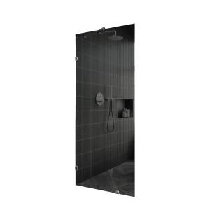 Душевая перегородка MaybahGlass MGD-274-4 79x195, стекло графит 8 мм, профиль хром глянцевый