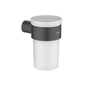 Стакан с держателем Aquatek Лира AQ4427MB черный матовый