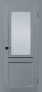 Межкомнатная дверь Profilo Porte PST-37 полотно Серое матовое, стекло сатинат 600x2000