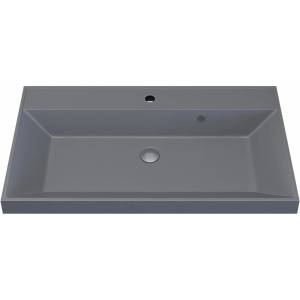 Раковина Uperwood Classic Quartz 291030007 серая матовая, бетон, 80x45 Раковина Uperwood Classic Quartz 291030007 серая матовая, бетон, 80x45