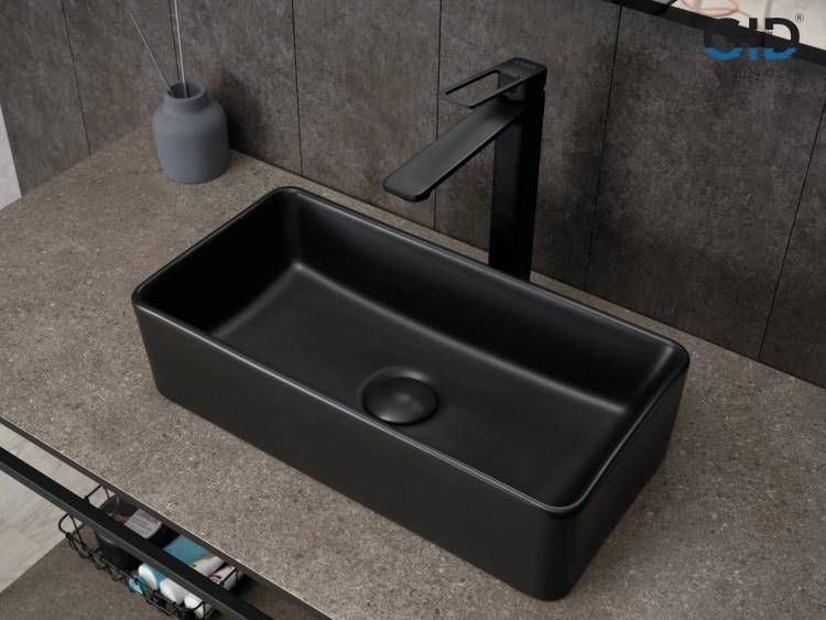 Раковина Gid Geométrico Bm1104 53359 черная матовая, 46x23x12