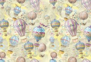 3D Фотообои Artegrafico «Невесомый полёт в солнечных лучах» KID-050 акварель