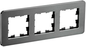 Рамка 3-постовая IEK Brite BR-M32-M-01-K48 титан
