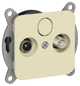 ТВ-розетка TV+SAT проходная IEK Flite FI-AF23-P-K87 навахо