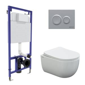 Комплект Berges Novum 43240 кнопка О2 матовый хром