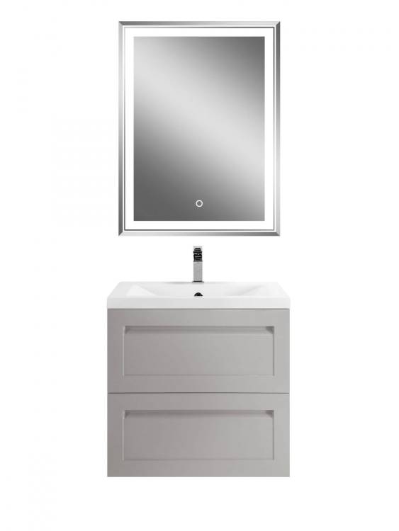 Тумба под раковину Art&Max Platino AM-Platino-580-2C-SO-GCM Светло-серый матовый, 57x47.4x55