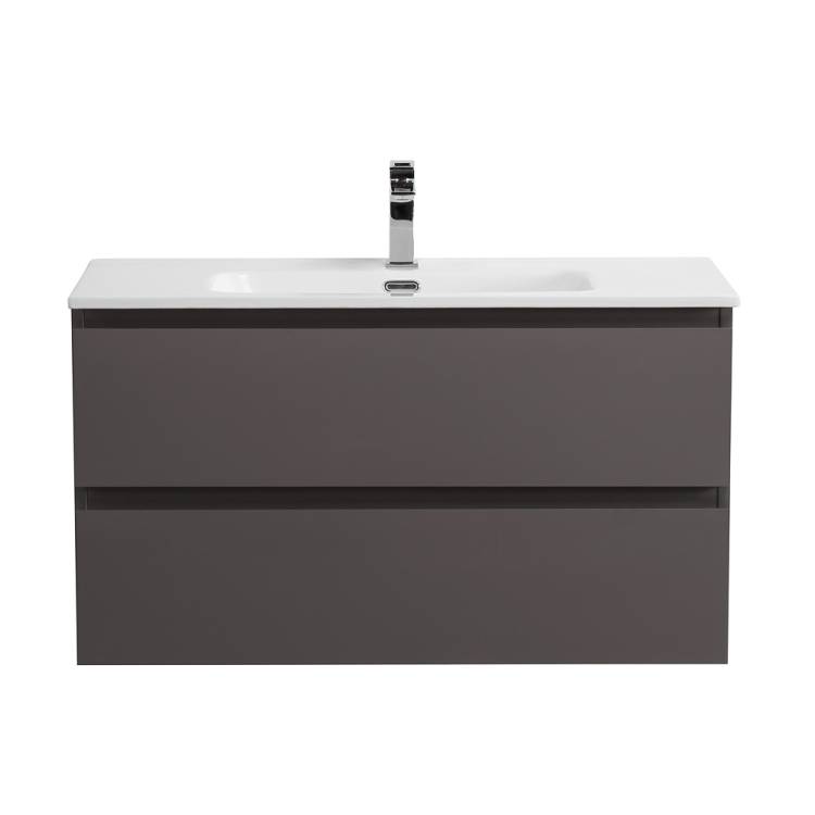 Тумба с раковиной BelBagno Kraft 90 Темно-серый матовый, раковина BB900ETL