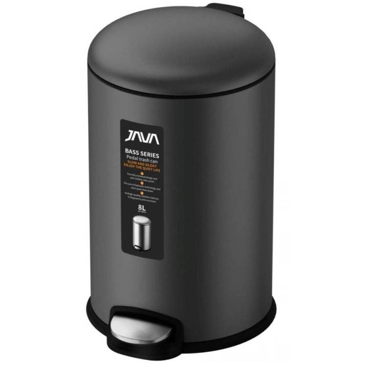 Ведро с микролифтом 8 л JAVA S-885-8Q графит
