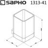 Одинарный стеклянный стакан SAPHO EVEREST для зубных щёток с держателем, хром фото 3